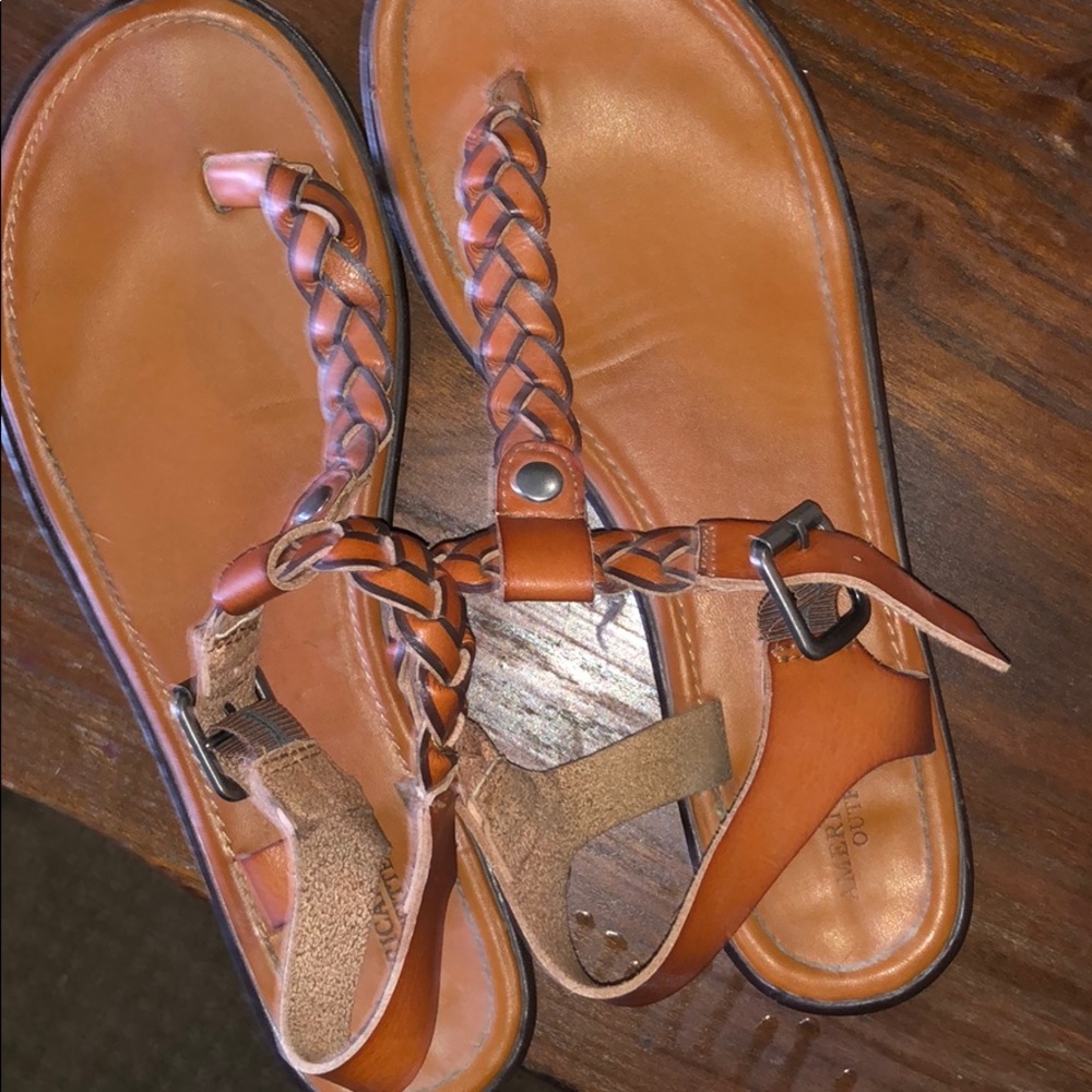 AEO leather sandals. Size 9.